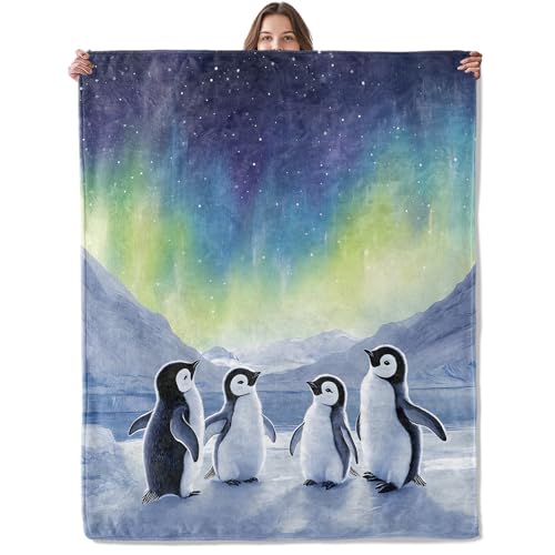 Aurora Penguin Plush Throw Blanket (60×50in)