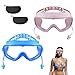 Hbbgdiy Swim Goggles, 2Pcs Anti Fog Goggles Swimming Adult with Ear Plugs, HD View No Leak UV Protection Comfortable Wearing Pool Glasses for Adult Men Women.