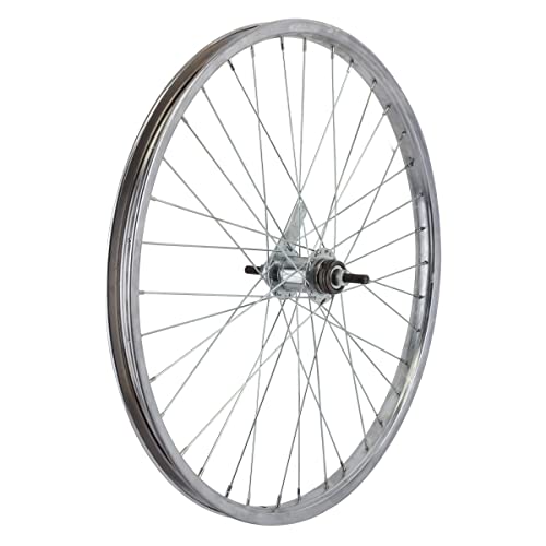 WheelMaster Rear Bicycle Wheel with Coaster Brake, 24 x 1.75, 36H, Steel, Bolt On, Silver