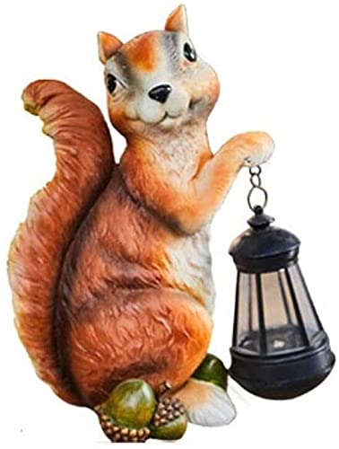 Statue d'écureuil décorative et lumineuse, idée cadeau originale pour jardin