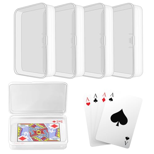 lenpestia Blank Card Case, 4 Pack Clear Plastic Card...