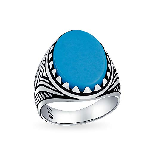 Bague turquoise bleue bague homme griffe de lion pour le quotidien