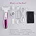 Electric Razors for Women, 4 in 1 Electric Shaver for Women, Womens Electric Razor for Legs Face Arm Bikini Armpit Pubic Hair, Painless Rechargeable Bikini Trimmer for Women Wet Dry Use, Rose