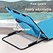 Strandstuhl 2er Set,Strandmatte Klappbar Leicht,Bequeme Strandliege,Verstellbarer Liegestuhl mit Aufbewahrungstasche,Tragbare Sonnenliege für Strand,für Garten Camping Picknick Reise Urlaub