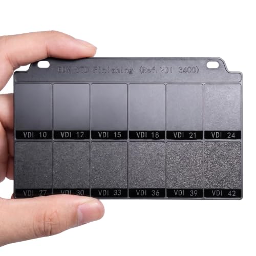 XDTKJDZ Spark Erosion Texture Plate, Surface Roughness Comparison Specimen Plate Set, Surface Roughness Comparison Sample Block, for Injection Molding and Die Casting Gray