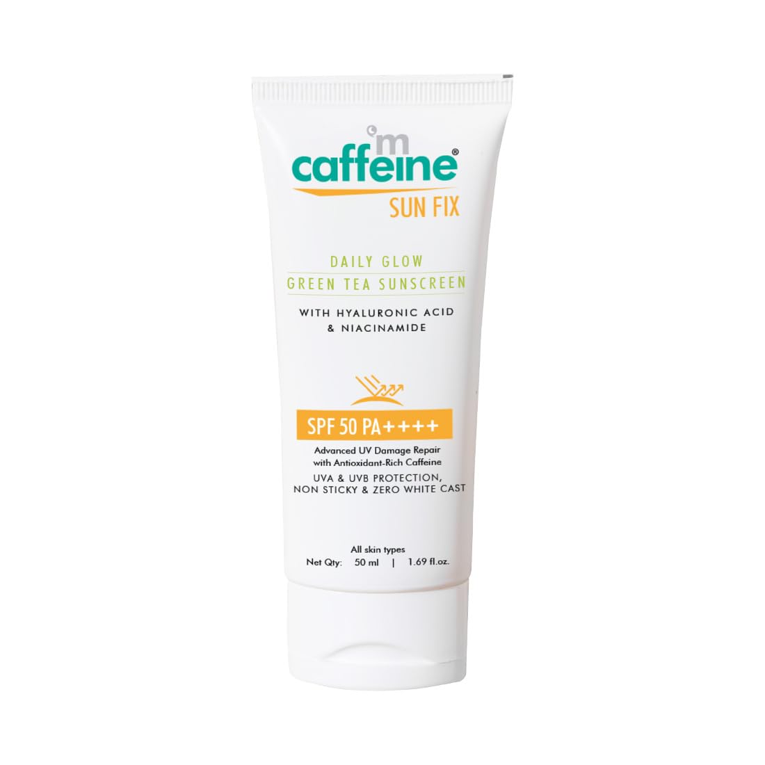 mCaffeine Niacinamide and Hyaluronic Acid Sunscreen SPF 50++ for Oily Skin | Mattifying, Zero White Care, Water Resistant & Non Sticky Sunscreen…