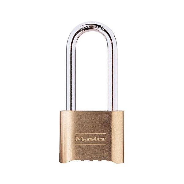 Master Lock 175LH, No. 175 Wide Resettable Combination Brass Padlock (Pack of 12 pcs)