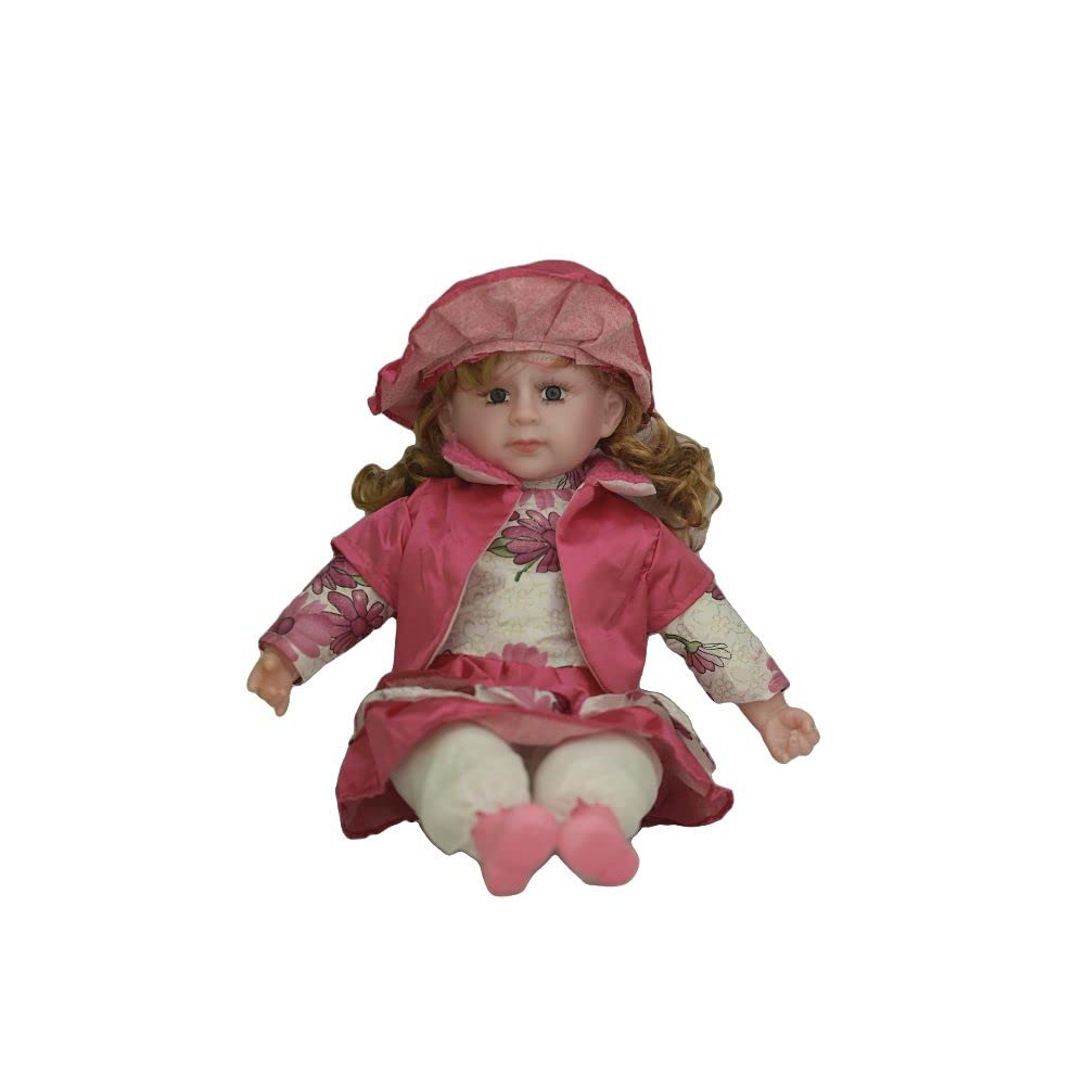 Dragbin Enterprise, Babydoll Big Stroller Dolls, Laughing and Singing Soft Push Stuffed Talking Doll Baby Girl Toy for Kids