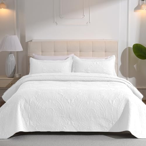 DUJUIKE Tagesdecke Bettüberwurf 240x260cm, Blattschutzdecke Schlafzimmerdecke, Steppdecke Doppelseitiges Design, Multifunktionale Leichte Steppdecke...