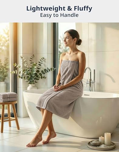 Image of Lane Linen Luxury Bath Towels Set - 12 Piece, 100% Cotton, Zero Twist, Super Soft & Extra Absorbent, Includes 4 Bath Towels, 4 Hand Towels, 4 Washcloths - Platinum