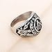 YLWJSP Freemason Ring - Signet Style, Stainless Steel, Size 9 - Masonic Master Mason Gift for Occasions