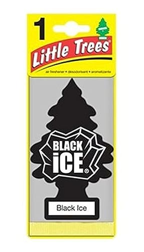 Image of LITTLE TREES Car Air Freshener | Hanging Paper Tree for Home or Car | Black Ice | 1 Pack