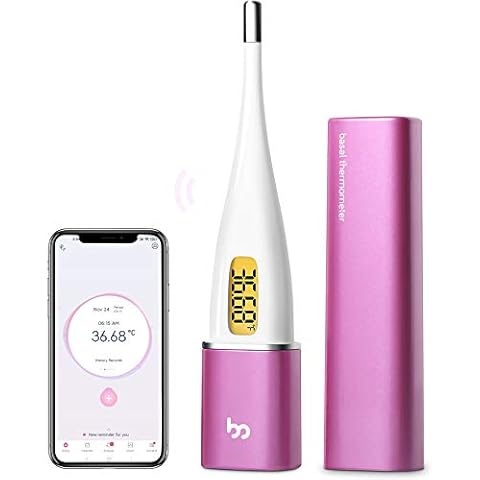 Femometer Basal Thermometer for Ovulation, Intelligent BBT Thermometer with Backlit LED Screen, Fertility Monitor Period Tracker, Sync with Femometer APP (Available for Android and iOS) Cover
