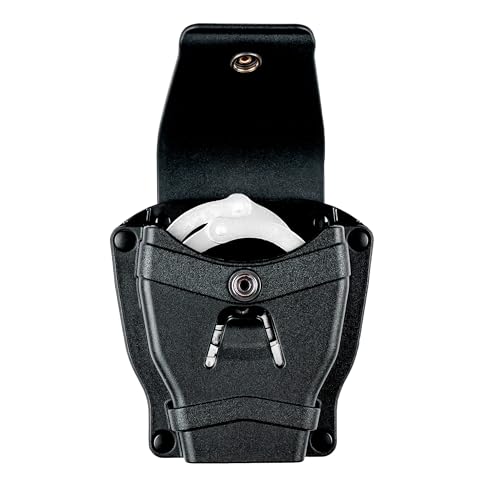 Hero's Pride Edge Handcuff Case - Rotating Universal Adapters for MOLLE and Duty Belts Up to 2.25” Wide - Handcuff Pouch Designed for Hinged Police Cuffs - Lightweight Injection Molded Polymer