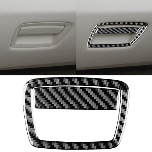 Car Co-Pilot Glove Box Handle Frame Sticker Compatible with BMW 6 Series M6 F12 F13 F06 2011-2018 M Sport Real Carbon Fiber Interior Trim Accessories Black