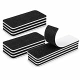 Volink 12 Pairs Rug Gripper for Carpet, 3 * 10cm Reusable Carpet Grippers Double Sided Hook and Loop Tape Carpet Stickers for Marble Wooden Floors Sofa Cushion, Stop Rugs Moving on Carpet