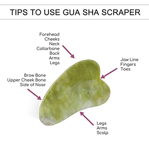 FRCOLOR 1 conjunto de rolo de quartzo para rosto de jade com rolo de quartzo Gua Sha raspagem, ferra