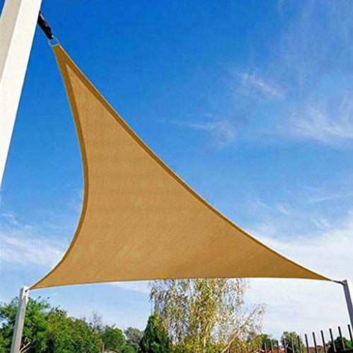 Voile d'ombrage triangulaire anti-UV pour patio et jardin extérieur