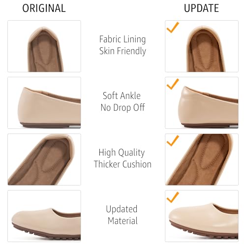 Aomigoct Flats for Women Ballets Shoes: Black 10 Dress Slip Comfortable Work Flats for 2025 - Casual Ladies Wedding Walking Flat3
