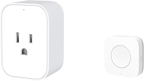 Aqara Mini interruptor inalámbrico Smart Plug Plus, requiere AQARA HUB, conexión Zigbee, con monitoreo de energía, protección de sobrecarga,