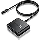 LiNKFOR Optical Audio Cable, Toslink Splitter 1 in 2 Out mit optischem Kabel, Optisches Audiokabel 1m, Audio Aplitter, Toslink Adapter, Glasfaser Unterstützung LPCM 2.0 / DTS/Dolby-AC3