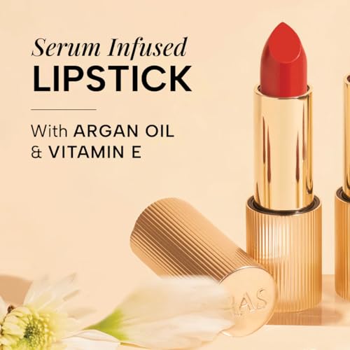 Image of RAS Luxury Oils Lumiere Satin Matte Lipstick | 8-Hr long stay Creamy Matte, Non-Drying, Lightweight & Pigmented | Natural infusion of Argan & Avocado | Vegan, Cruelty-Free