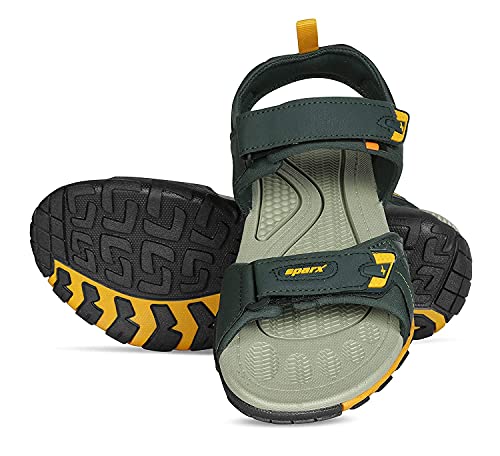 Image of Sparx Trending footwear Men's sandals for Outdoor /Office /Casual /Running /Gymming /Walking ss-491 green yellow uk-9