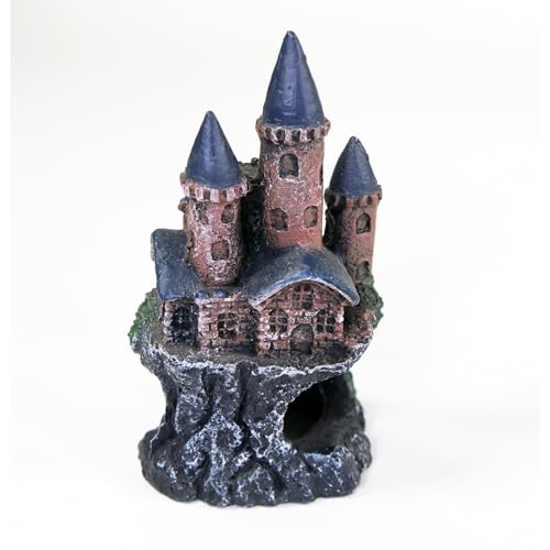 Image of Penn-Plax Deco-Replicas Age-of-Magic Castle - Mini Aquarium Ornament for Freshwater & Saltwater Tanks - Durable Safe Resin Aquarium Castle Decorations - Ideal for Small Fish & Shrimp 4-Inch