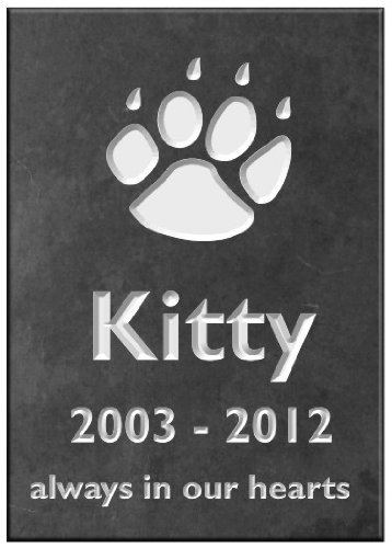 Personalised Engraved Pet Memorial Plaque - Pet Memorial Sign (5.5" x 4") (Cat)