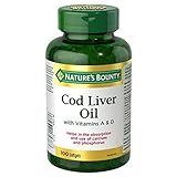 Nature's Bounty Cod Liver Oil with Vitamin A & D, 100 Capsules