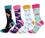 Birsppy Men Women Flamingo Pattern Socks Colorful Funny Cotton Novelty Casual Dress Socks Gift Set...