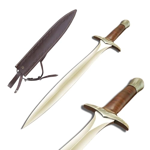 Halfling Sword with Sheath, Ancient Greet Short Sword, Greek Xiphos Sword, Roman Gladius Sword Real with Leather Handle, Roman Sword