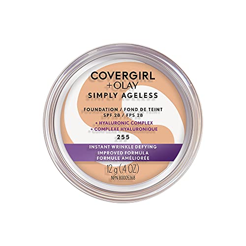 CoverGirl & Olay Simply Ageless Foundation, Soft Honey 255, 0.40-Ounce Package