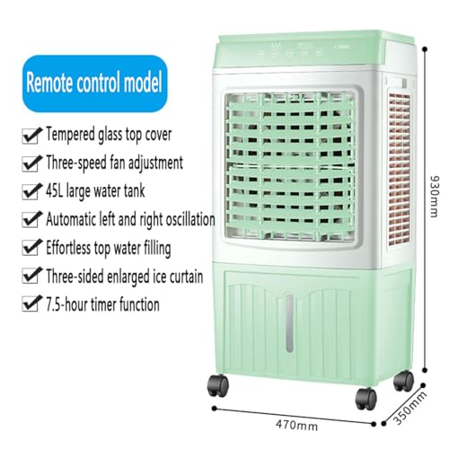Climatiseur mobile portable 45L avec télécommande et minuterie