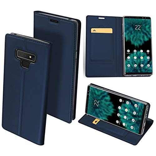 SkyTree Case for Samsung Galaxy Note 9, Ultra Fit Flip Folio Leather Case Cover with [Kickstand] [Card Slot] Magnetic Closure for Samsung Galaxy Note 9 - Blue (B08NSY18TF) Amazon Price History, Amazon Price Tracker