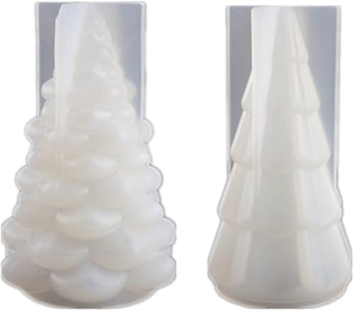 Miniatura 8 de Moldes de vela de árbol de Navidad 3D grandes para hacer velas moldes de resina de vela de silicona molde decorativo para bricolaje