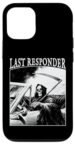 Funny Grim Reaper Last Responder Vintage Dad Goth Graphic スマホケース iPhone 12/12 Pro 用