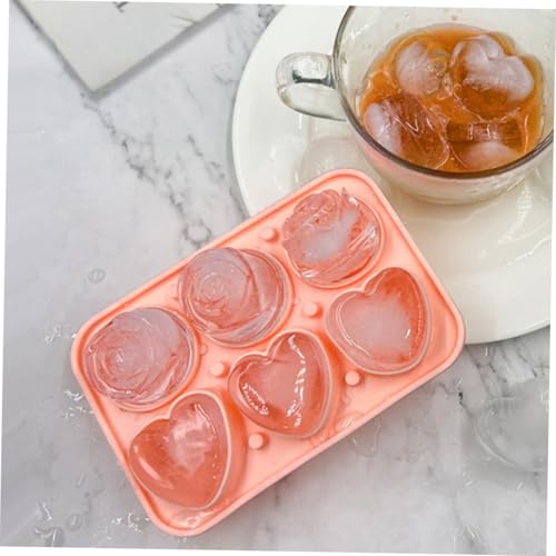 Molde para cubos de hielo rosa de silicona Healifty miniatura 6