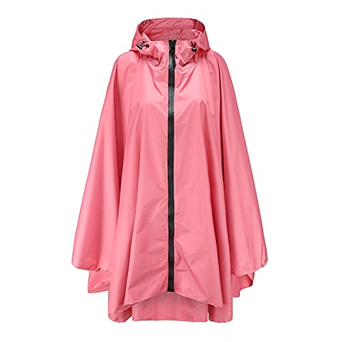 Capa de chuva feminina estilo casaco de chuva com capuz ao ar livre poncho de chuva longo à prova d