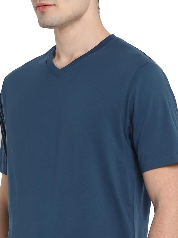 Image of Aventura Outfitters Men's V Neck 100% Cotton Regular Fit T-Shirt (Pack of 4)