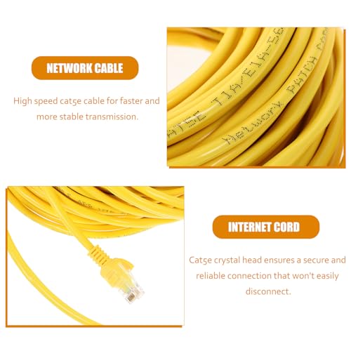 Cable de red Cat 5e Ethernet 20 m con conector RJ45 amarillo miniatura 4