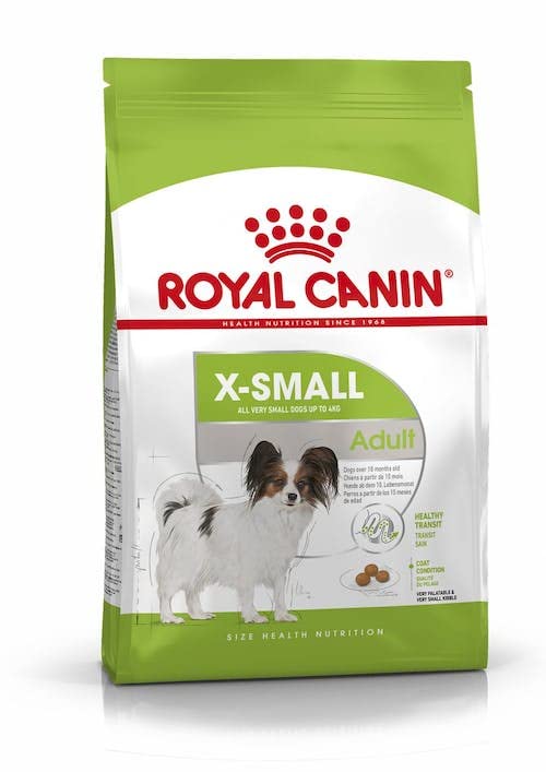 Royal Canin X-Small Adult | Doppelpack | 2 x 500 g | Trockenfutter für ausgewachsene sehr kleine Hunde | Für Hunde bis 4 kg | Ab dem 10 Lebensmonat | Zur Unterstützung des Darms