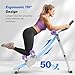 MERACH Ab Machine, Adjustable Ab Trainer Machine, Ab Workout Equipment for Home Gym, Independent Dual Tracks for Mountain Climber, Foldable for Home Exercise, Load Capacity 440 LBS (White Purple)