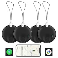 Air Tracker Tag Android Smart Tag, GPS Tracker Schlüsselfinder Android kompatibel mit Google Mein Gerät Finden(Android NUR), Bluetooth KeyFinder für Gepäck/Reisepässe/Koffer/Geldbörse (4 Black)