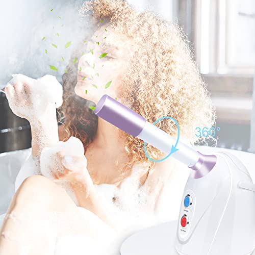 Nano Facial Steamer With Extendable Arm, Cold/Warm/Hot Face Steamer For Facial Spa For Home And Salon, Table Top Face Steam With 7Pcs Skin Care Kit #TOP7