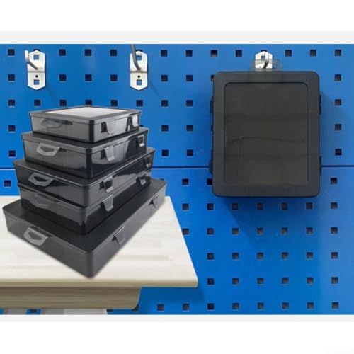 Caja de almacenamiento de herramientas de plástico para piezas pequeñas, separadores extraíbles, plástico de ingeniería resistente, almacenamiento clasificado para tornillos, pernos, brocas
