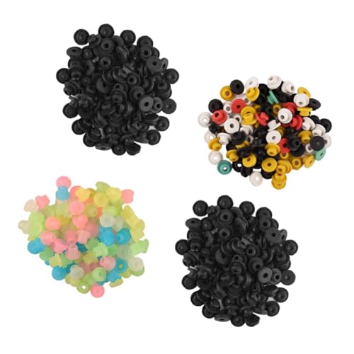 BELLIFFY Ojal De Silicona Para 400 Piezas (100 Unidades Color Aleatorio 200 Negras 100 Semitransparentes) Cojín Antivibración Para Máquina De Tatuajes Uso Profesional Suministros