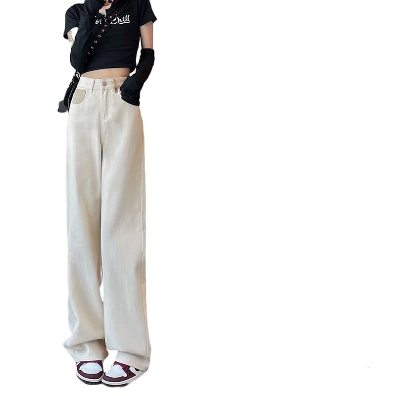 Pantalon de glissement de couleur percutante jean d'hiver doublé polaire