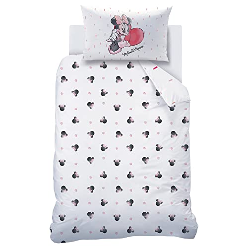 Minnie Mouse Bettwäsche Flanell / Biber ☆ Kinderbettwäsche für Mädchen pink rosa ☆ Disney Minnie Maus Schmetterling - 1 Kissenbezug 40x60 + 1 Bettbezug 100x135 cm - Image 3