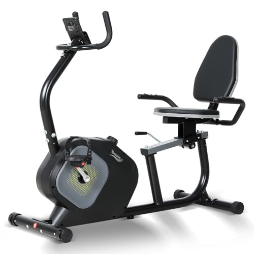 Novonova Vélo d'Appartement, Vélo Couché Semi-allongé Magnétique avec 16 Niveaux de Résistance Réglables, Vélo de Fitness avec...